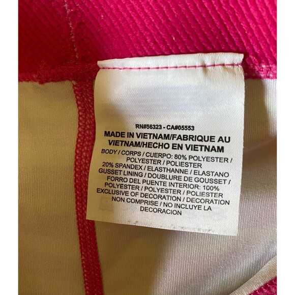 Nike Pro Dri-fit cropped Pink Yellow Striped compression leggings size Small S - Picture 6 of 6